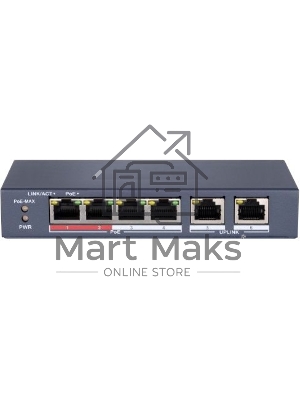 Коммутатор HiWatch DS-S604P неуправляемый