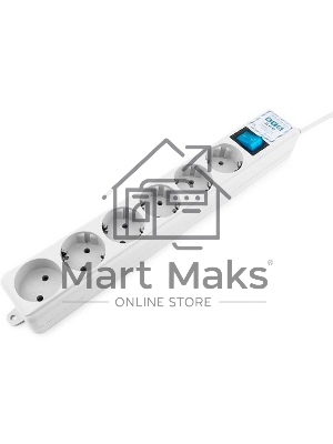 Сетевой фильтр Powercube SPL(5+1)-16B-P-3М-WHITE 3м (6 розеток) белый (коробка)