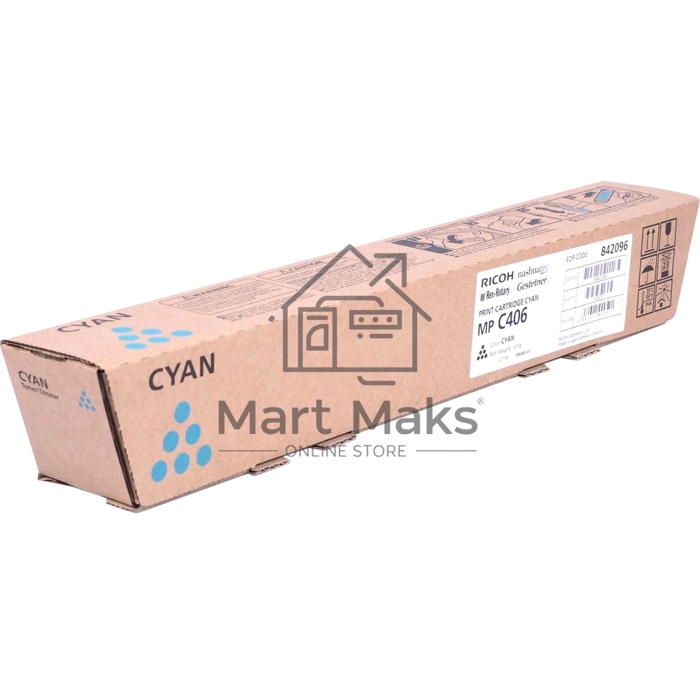 Картридж лазерный тип MP C406 голубой для Ricoh MPC306/406/307 (6000стр)