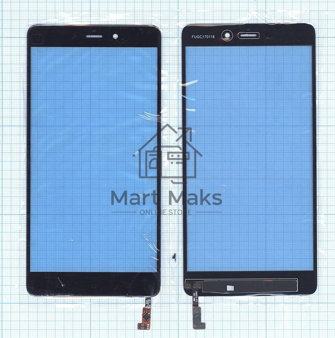 Сенсорное стекло (тачскрин) для Xiaomi Mi Note, черное