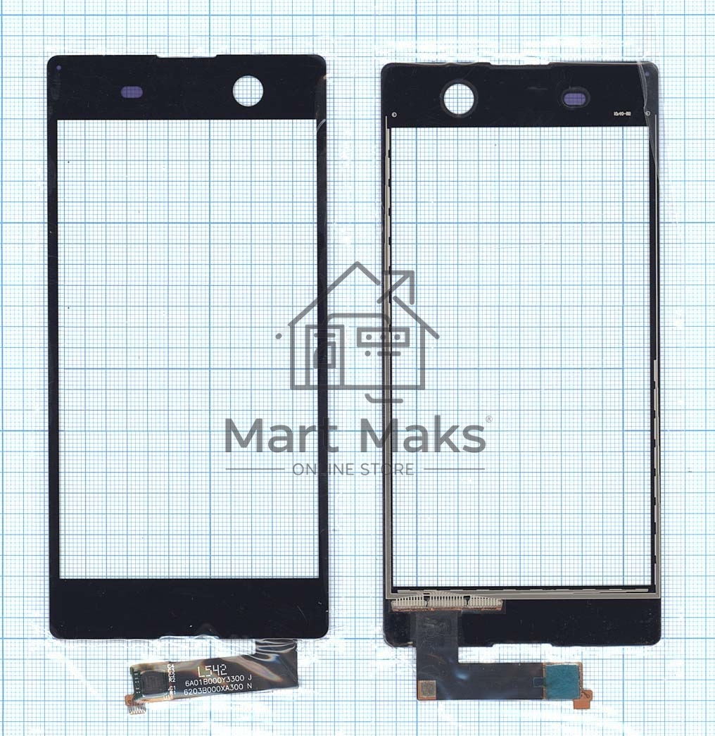 Сенсорное стекло (тачскрин) для Sony Xperia M5 черное