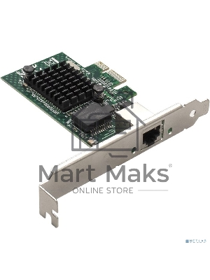 Сетевой адаптер ExeGate EXE-BCM5721 (PCI-E x1, порт 1xRJ45, 10/100/1000Mbps, Gigabit Chipset Broadcom BCM5721)