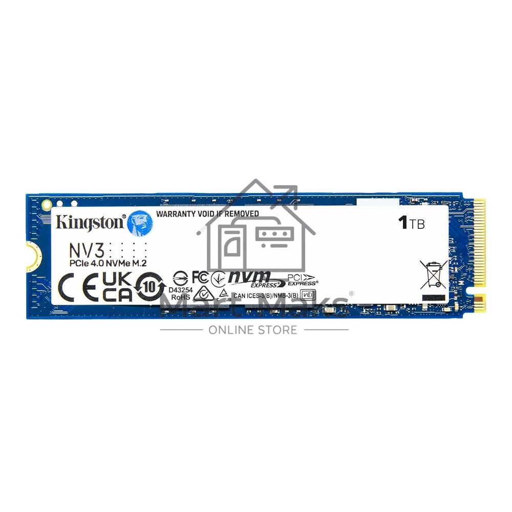 Накопитель SSD Kingston NV3, 1Tb, M.2 2280, NVMe, PCIe 4.0, R/W 6000/4000