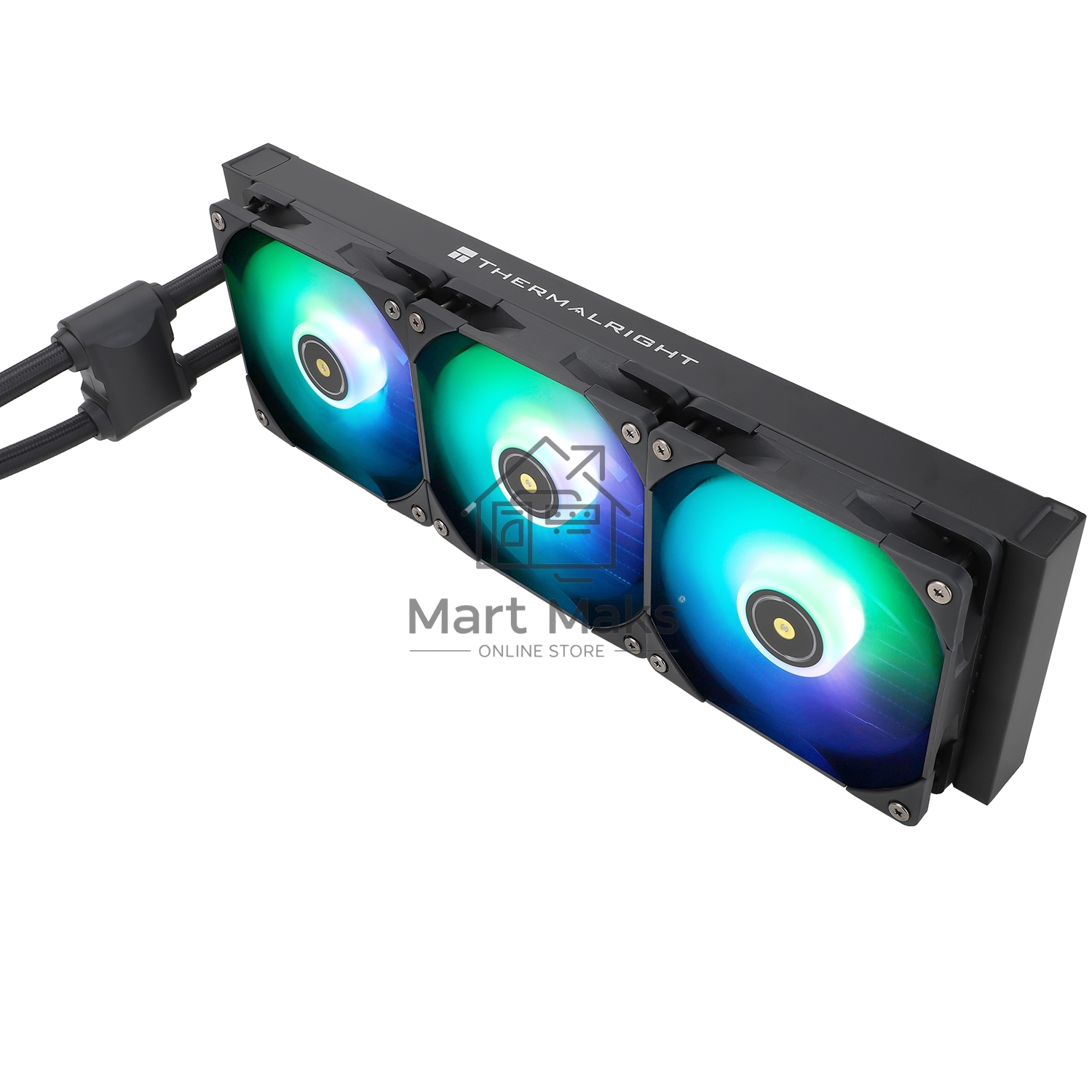 Водяное охлаждение для процессора Thermalright Frozen Notte 360 черный ARGB V2 (360mm, Black, ARGB/ Fans: 3x120mm, 72.37CFM, 27.7dBA, 2000RPM/ Pump height 54mm, 28dBA, 5300RPM, Rad thickness 27mm/ S: 1200, 1700, 1851, 2011, 2066, 115X, AM2, AM2+, AM3, AM3