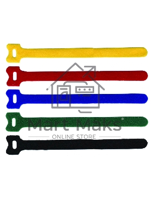 Хомут-липучка Lanmaster LAN-VCM180-GN 180x12мм (упак:20шт) нейлон/полиэтилен внутри помещений зеленый