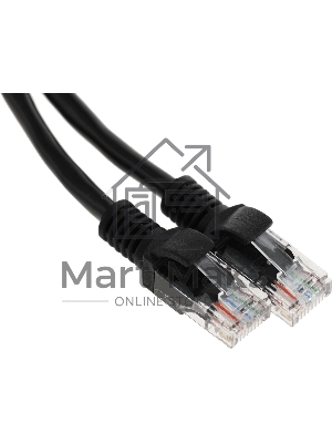 Патч-корд Premier PP12-1M/BK 1000Гбит/с UTP 4 пары cat.5E CCA molded 1м черный RJ-45 (m)-RJ-45 (m)