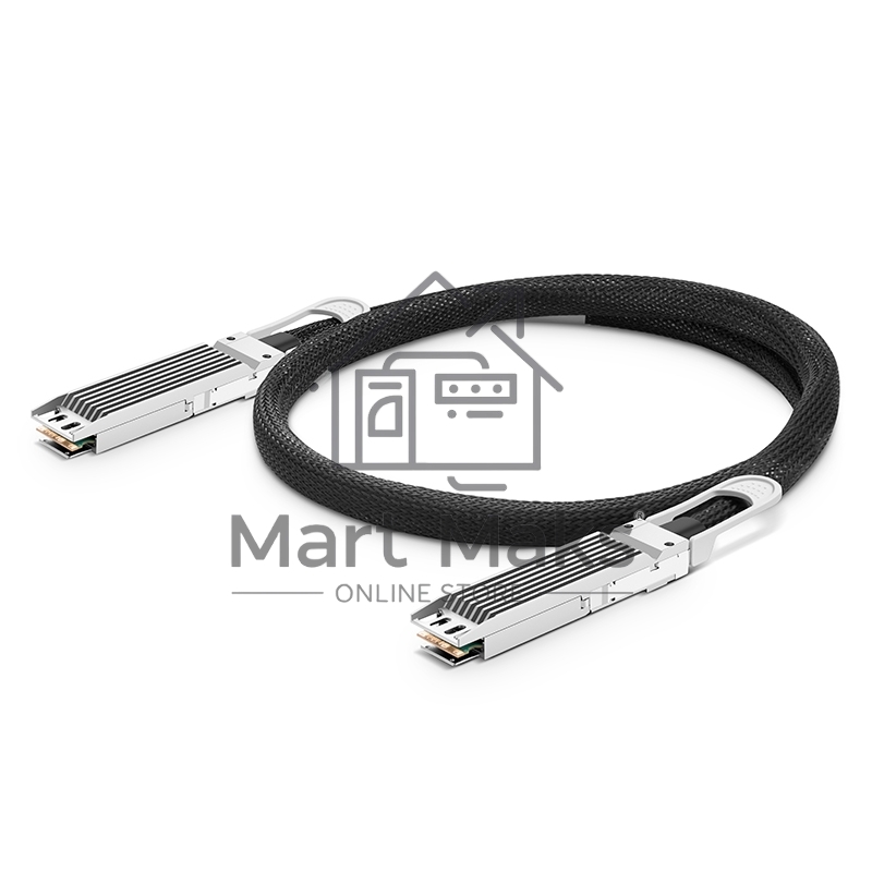 Твинаксиальный медный кабель 0.5m (2ft) NVIDIA/Mellanox MCP4Y10-N00A Compatible 800G OSFP Finned Top InfiniBand NDR Passive Direct Attach Copper Twinax Cable for Quantum-2 Switches