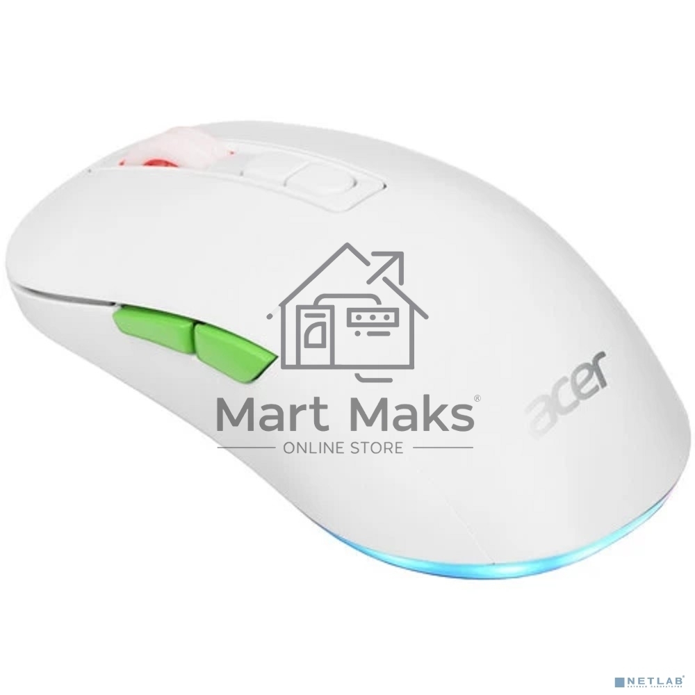 Мышь беспроводная Acer OMR311 белый, 2400 dpi, радиоканал, Bluetooth, USB, кнопки - 7
