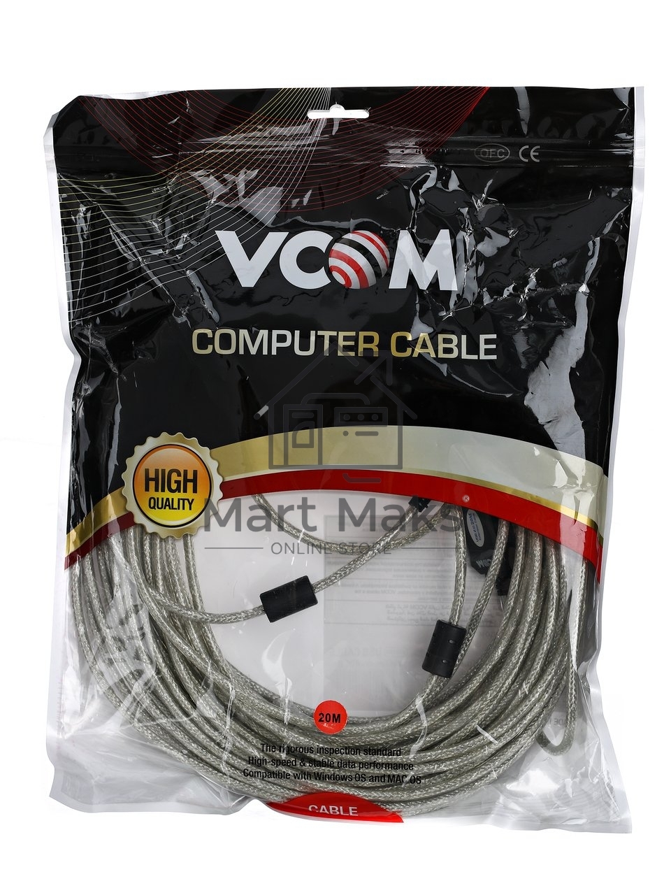 Кабель VCOM VUS7049-20M Кабель-адаптер USB2.0-repeater, удлинительный активный <Am-->Af> 20м