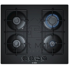 Поверхность газовая Bosch PNP6B6K40 Газ, 4.5х59x52 см, закаленное стекло, 4 конфорки, газ-контроль, автоподжиг, черный