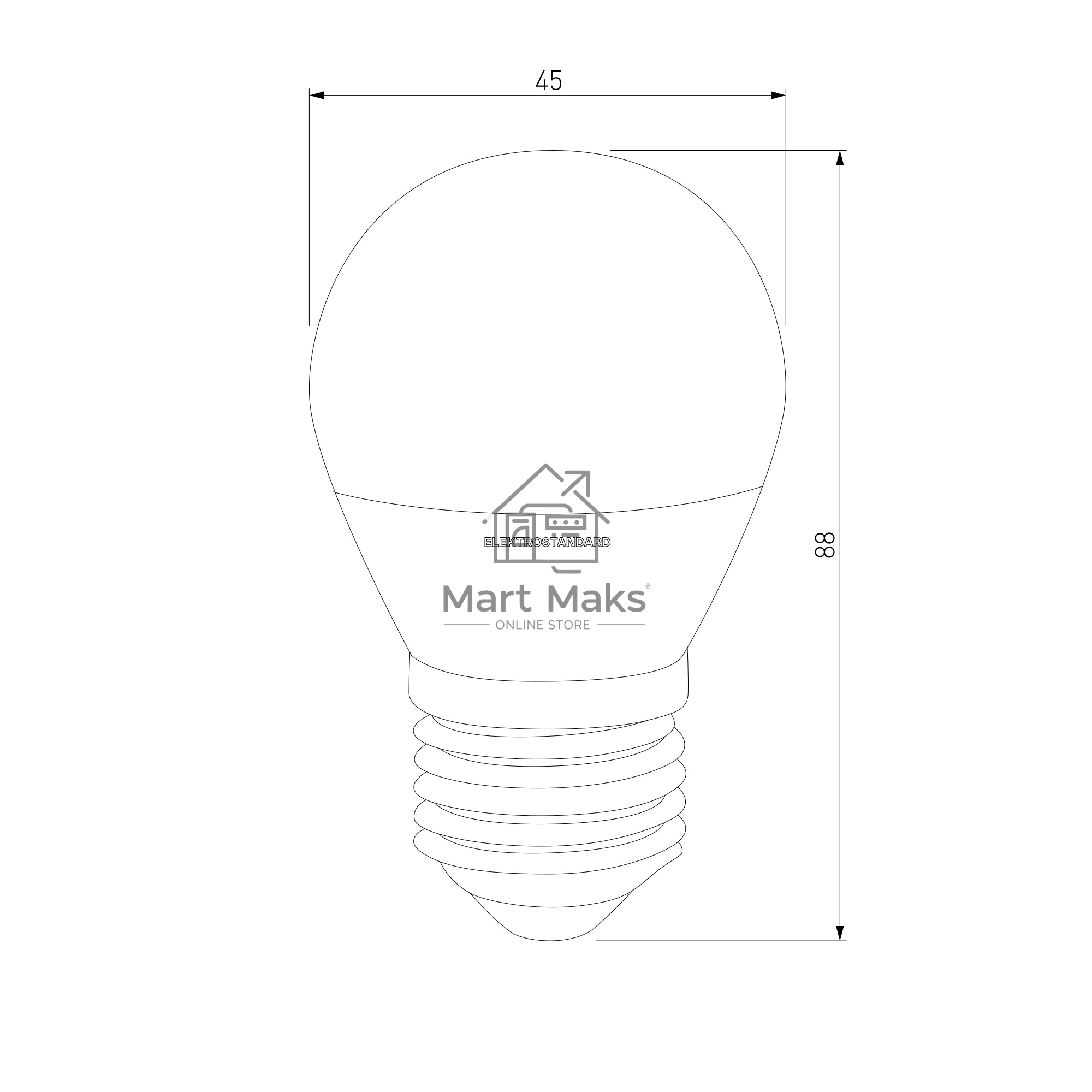 BLE2762/ светодиодная лампа Mini Classic  LED 9W 3300K E27