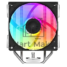 Кулер для процессора CPU Cooler SAMA A40L (240W, 4-pin PWM, 152мм, 4x6мм, ARGb, 1x120мм, 78CFM, 29dBA, 2200RPM, S: 1851/1700/1200/115X, AM5/AM4, серебристый)