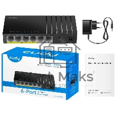 Коммутатор Cudy FS106P, 6×100 Мбит/с, неуправляемый