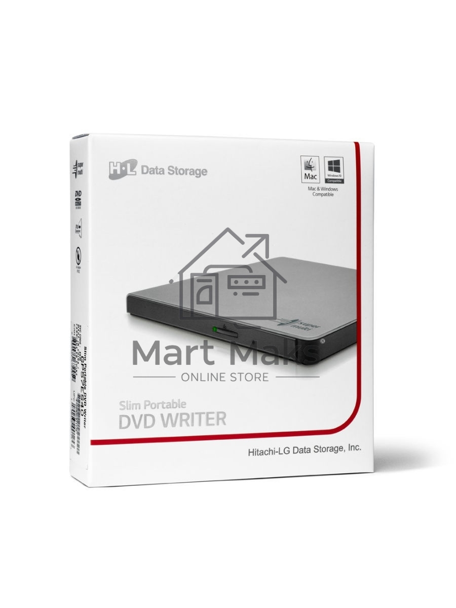 Привод DVD-RW LG GP57ES40 серебристый USB внешний