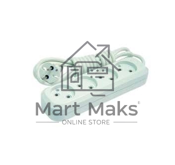 Удлинитель 4х3м без заземл. 10А IP20 Makel MGP143