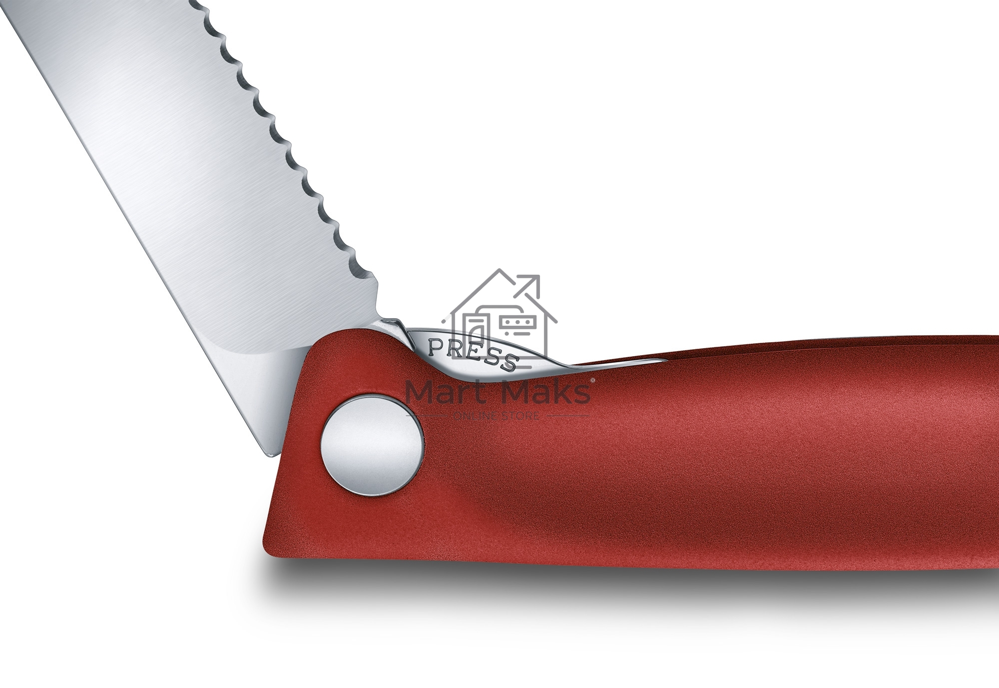 Нож кухонный Victorinox Swiss Classic (6.7831.FB) стальной столовый лезв.110мм серрейт. заточка красный блистер