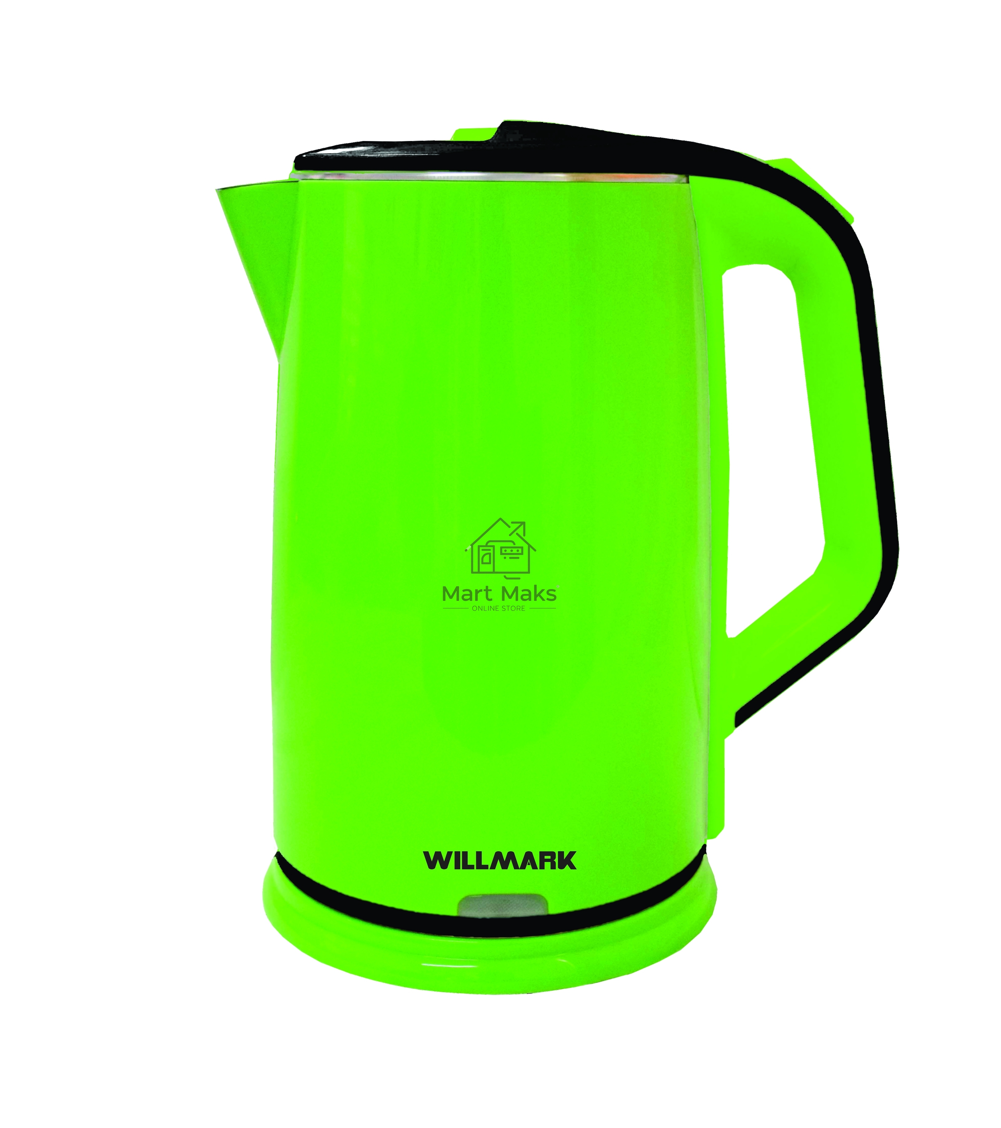 Чайник электрический Willmark WEK-2012PS зеленый/черный, 2.0 л, 2000 Вт