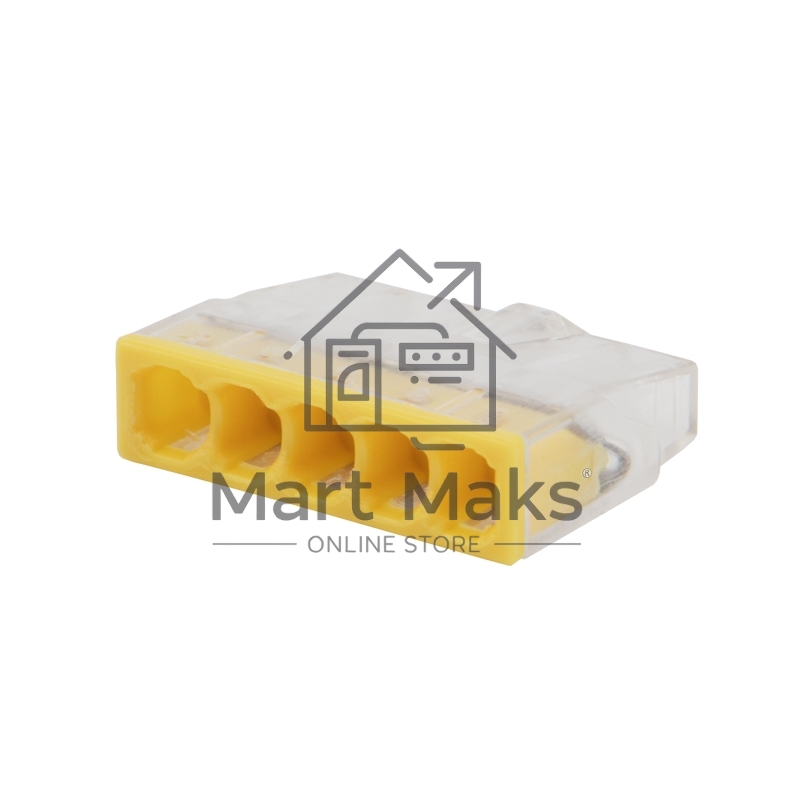 Экспресс-клемма Rexant СМК 2273-205, 5-проводная 0.5-2.5 мм², прозрачная, блистер (5 шт./уп.)