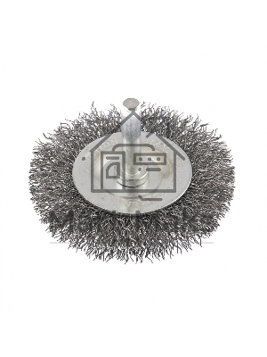 Щетка для дрели Сибртех 60 мм, плоская со шпилькой, витая проволока 0,3мм