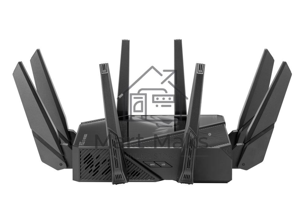 Роутер ASUS ROG GT-AXE16000 802.11 a/b/g/n/ac/ax до 1148 + 4804Мбит/c, 2,4 + 5 гГц, 8 антенн, USB, GBT LAN ; 90IG06W0-MU2A10