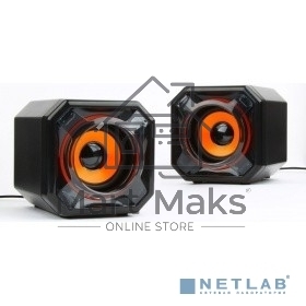 Акустич. система 2.0 Gembird SPK-405, пассив. излучатели, черный, 5 Вт, рег. громкости USB-питание					