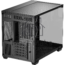 Компьютерный корпус Deepcool CG330 3F без БП, боковое окно (панорама), 3x120мм ARGB PWM вентилятора, черный, mATX