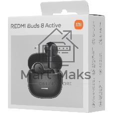 Наушники TWS Xiaomi Redmi Buds 8 Active черный, вкладыши, Bluetooth, до 6 ч