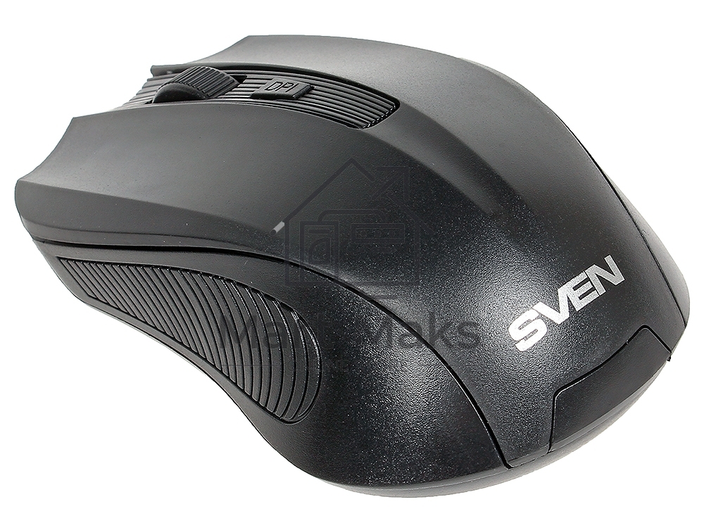 Мышь беспроводная SVEN RX-300 черный, 1000 dpi, радиоканал, USB, кнопки - 4