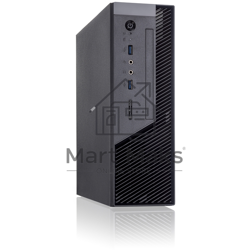 Компьютерный корпус с блоком питания 250Вт. Сase Foxline mITX 250W TFX, 2xUSB3.0, Black/Black Trim, powercord