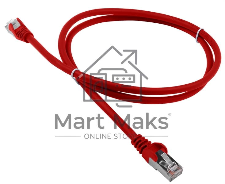 Патч-корд LANMASTER LSZH FTP кат.5e, 5.0 м, красный