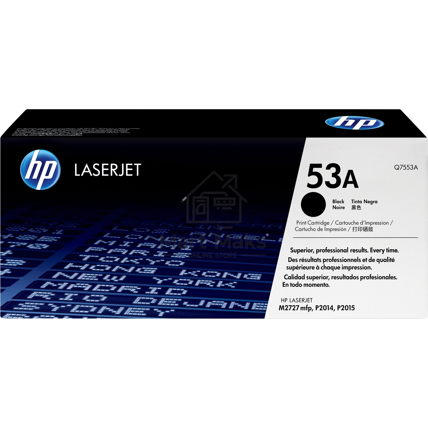 Картридж лазерный HP Q7553A черный для LaserJet P2015 3000 стр.
