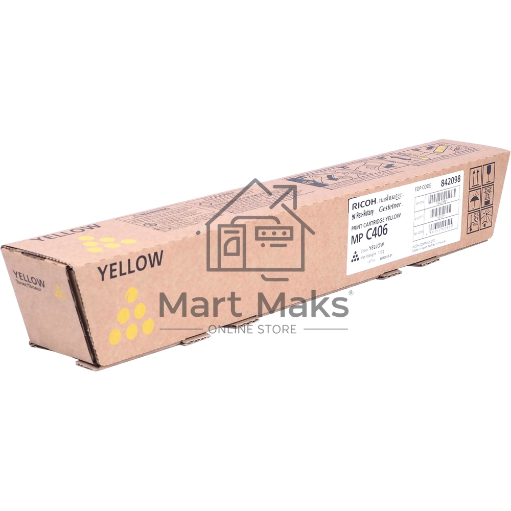 Картридж лазерный тип MPC406 желтый для Ricoh MPC306/406/307 (6000стр)