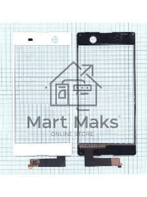 Сенсорное стекло (тачскрин) для Sony Xperia M5 белое