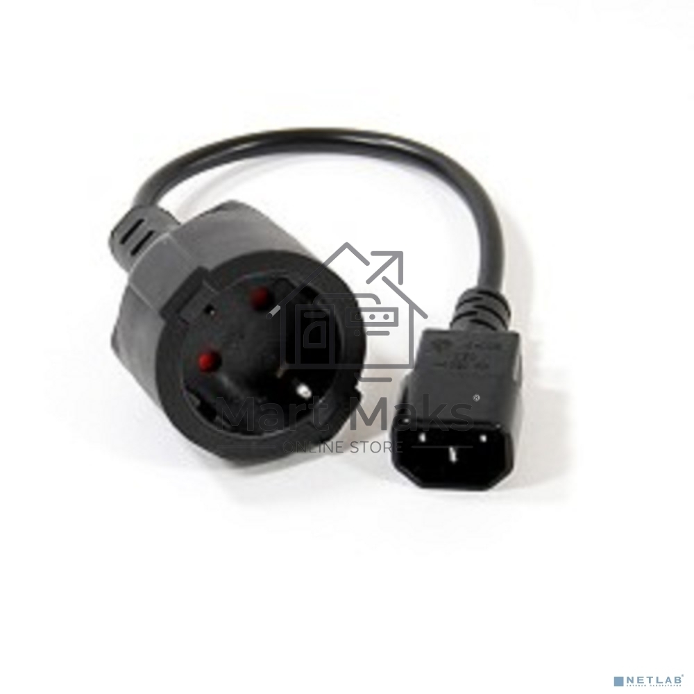 Кабель-переходник UPS->розетка VCOM (IE-320 C14 to Socket Type-F) 3Gx0,75mm VDE <CE002>