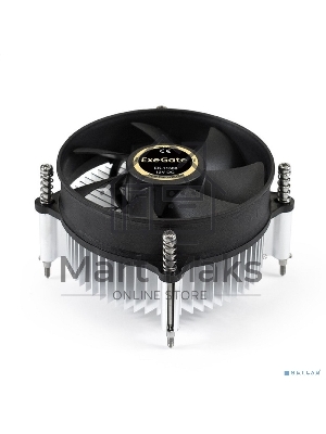 Кулер для процессора ExeGate EK-11508.PWM серебристый/черный, 90 мм, алюминий, 2600 об/мин, 23.5 дБ, 4 pin, 75 Вт, 60 мм