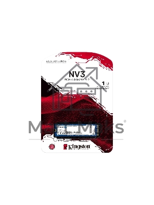Накопитель SSD Kingston NV3, 1Tb, M.2 2280, NVMe, PCIe 4.0, R/W 6000/4000