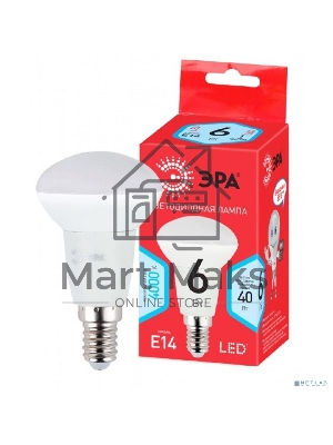 Лампа светодиодная ЭРА RED LINE LED R50-6W-840-E14 R Е14 / E14 6 Вт рефлектор нейтральный белый свет