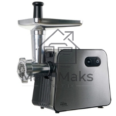 Мясорубка электрическая OASIS MG-TK2 серый, 2000 Вт, 2.5 кг/мин, реверс, защита от перегрузки, металлический лоток, насадки - 5