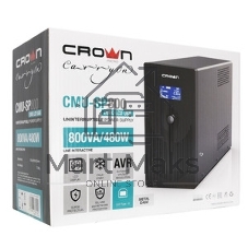 Источник бесперебойного питания Crown CMU-SP800EURO LCD/800 ВА/450 Вт/4 x евророзетка с заземлением (Schuko)