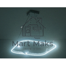 Подвесной светодиодный светильник Ambrella light FL5802/1+4 WH белый 50W 3000K/4200K/6400K 600*600*1200 (без ПДУ)