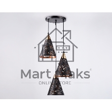 Светильник Ambrella light TR8435/3 BK/FGD черный/золото E27/3 max 40W D360*800