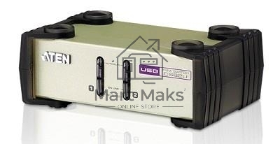 Переключатель ATEN KVM Switch CS82U-AT KVM-переключатель, VGA/SVGA+KBD+MOUSE, 1> 2 блока/порта/port PS2/USB, с KVM-шнурами PS2/USB 2х1.2м