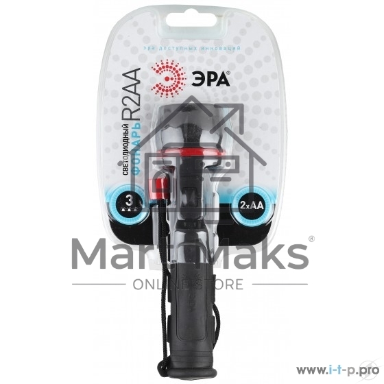 Фонарь R2AA обрезиненный (3LED 2хAA) ЭРА C0033735