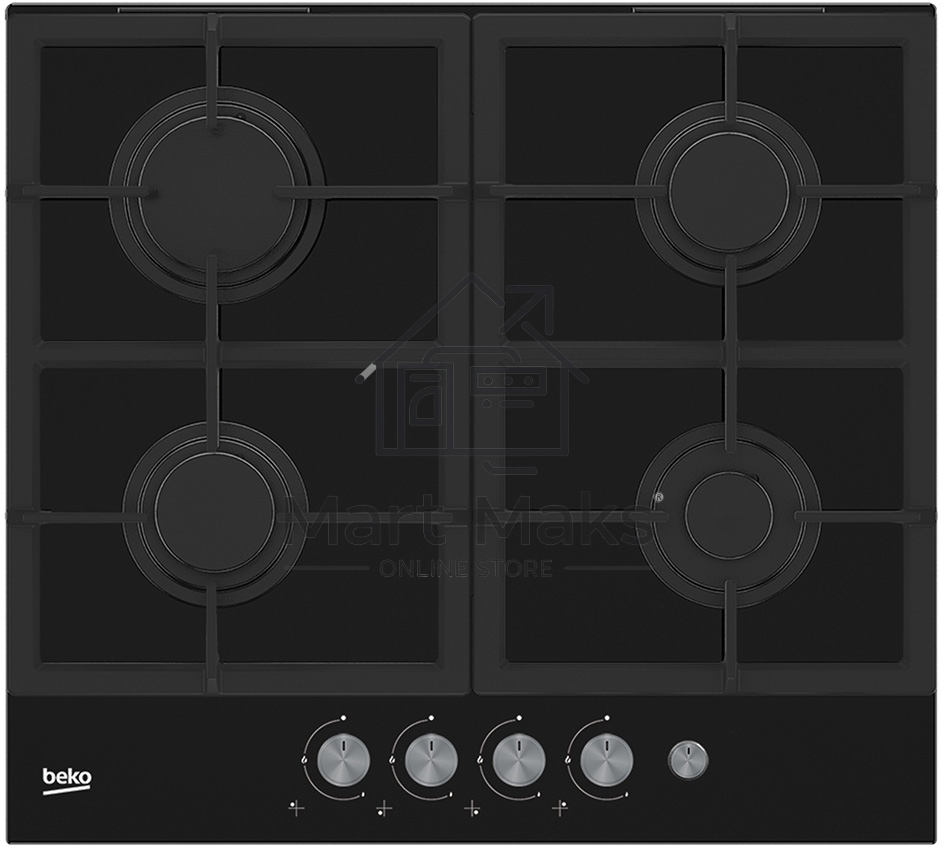 Встраиваемая газовая варочная поверхность Beko HILG64235S, черный