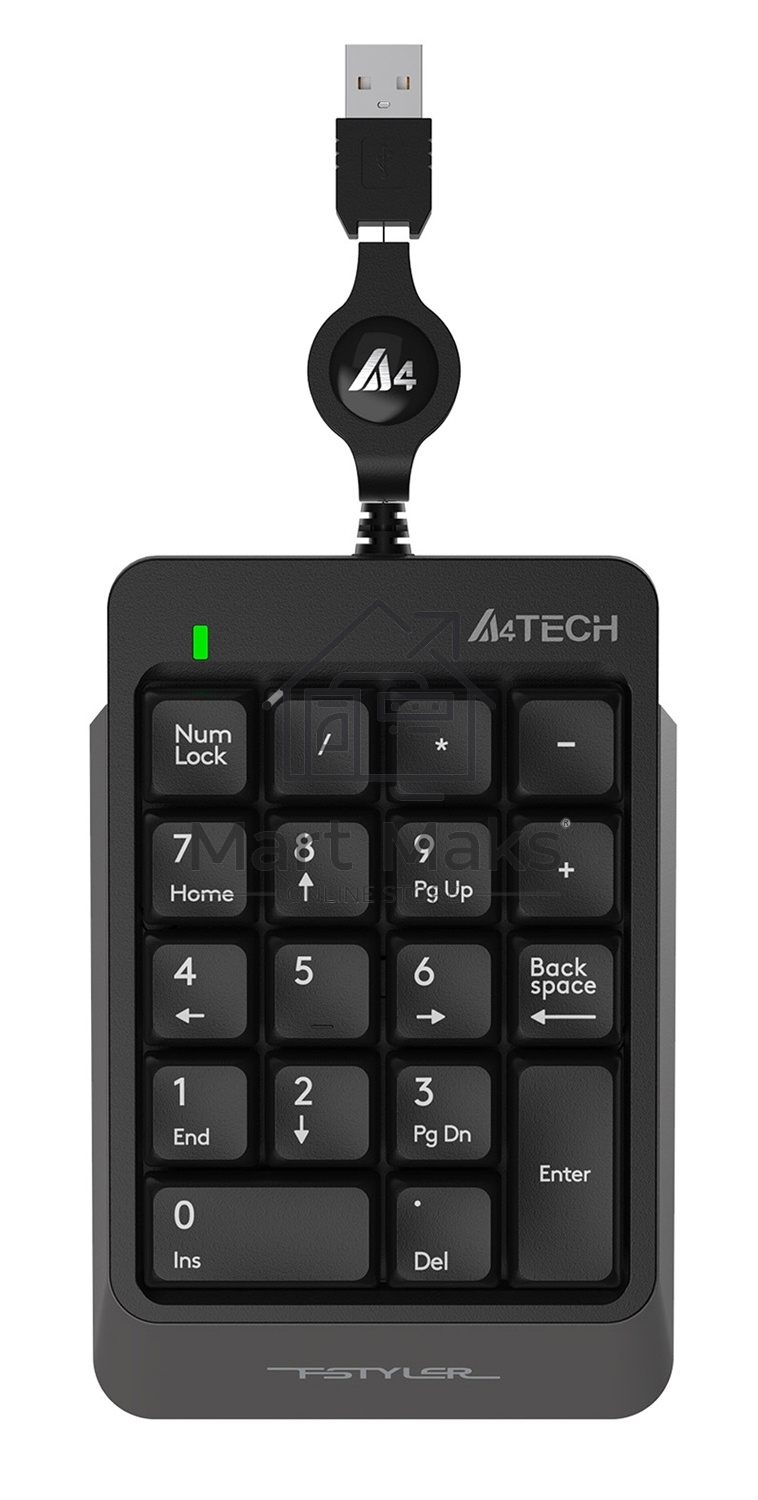 Числовой блок A4Tech Fstyler FK13 проводной, USB, серый