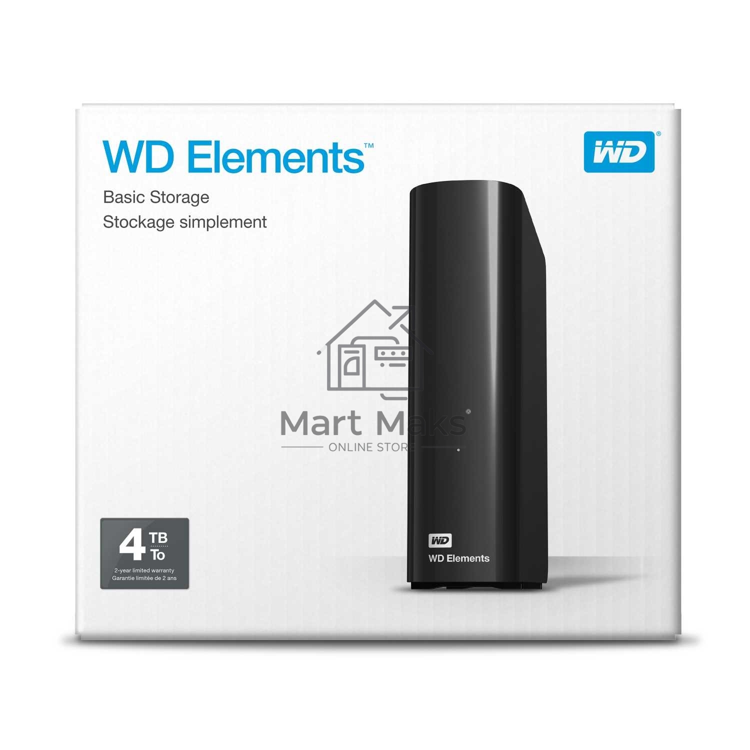 Внешний Жесткий диск WD Original USB 3.0 4Tb WDBWLG0040HBK-EESN Elements Desktop 3.5