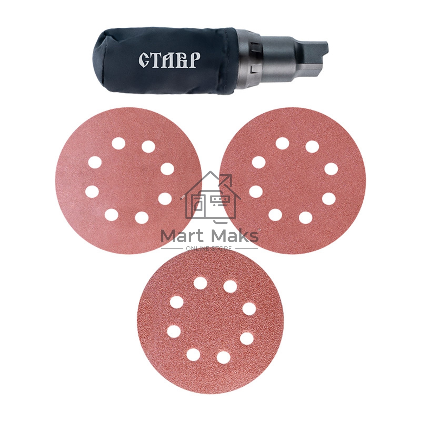 Угловая шлифовальная машина Ставр МШЭА-125/20 эксцентриковая аккумуляторная, 20Вольт, число оборотов 10 000об/мин, амплитуда колебаний 2мм, диаметр подошвы 125мм