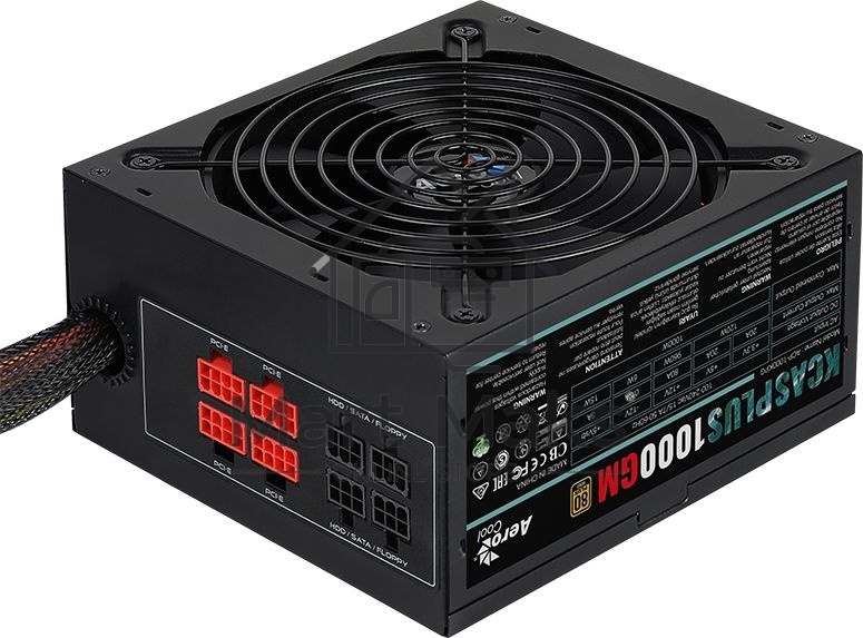 Блок питания Aerocool / Formula KCAS PLUS 1000GM V2 RTL (ACPG-KPK0FEC.12), 1000Вт, 80 PLUS Gold, 140мм, модульный, черный