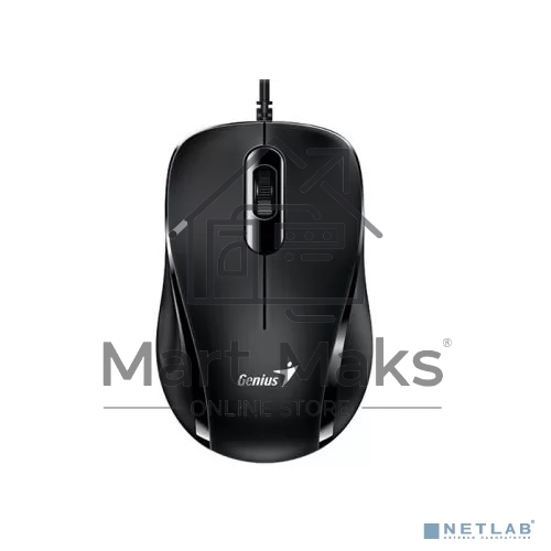Мышь проводная Genius DX-101 черный, 1200 dpi, USB, кнопки - 3