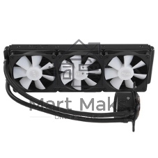 Система жидкостного охлаждения для ПК/ Water Cooling System NZXT Kraken Plus 360 RGB V2 (260W, 360mm, LED temp., Black, RGB/ Fans: 3x120mm, 75.05CFM, 31.9dBA, 2400RPM/ Pump height 55.97mm, 2800RPM, Rad thickness 27mm/ S: 1851, 1700, 1200, 115X, AM5, AM4)
